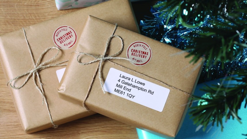 Avery 8160 christmas gift labels